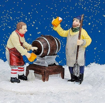 38345 Beer drinker with beer keg