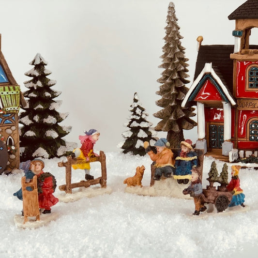 10847 Playing Children 4-fold assorted