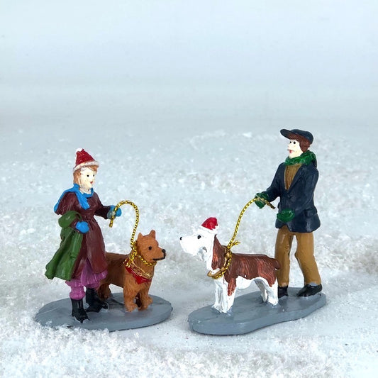 300100 Man with Dog Set of 2
