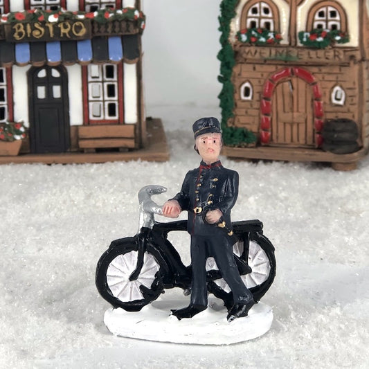 300140 Postman with bicycle