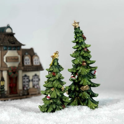 37211 decorated Christmas tree set of 2