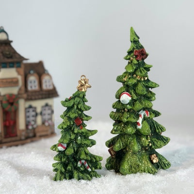 37212 decorated Christmas tree set of 2