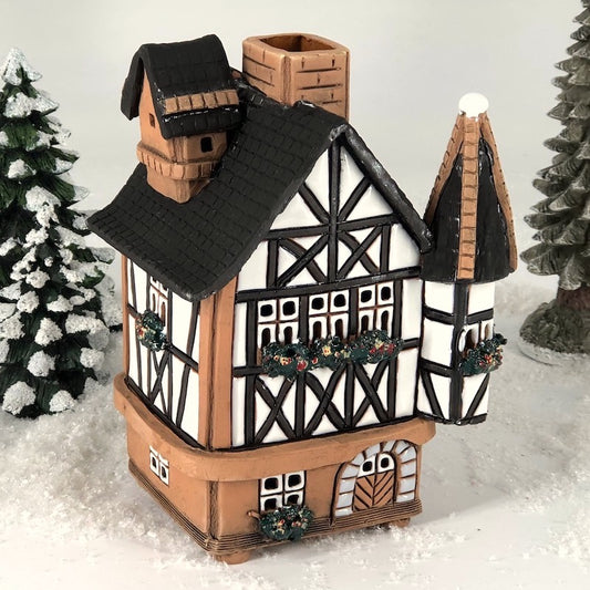 A517 half-timbered house with bay window