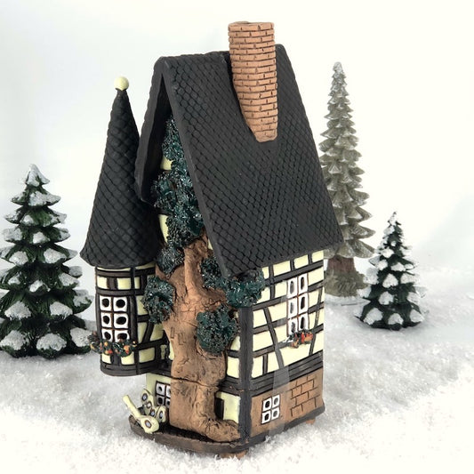 B505 Half-timbered house with tree