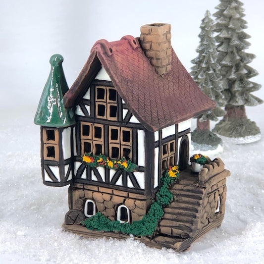 R300 half-timbered house with stairs