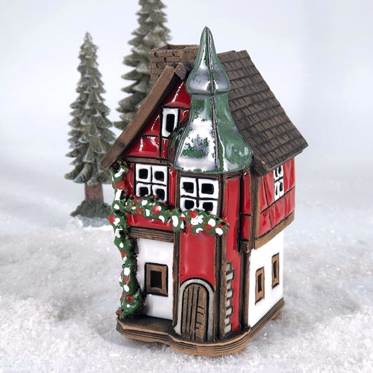 R099 red house with tower